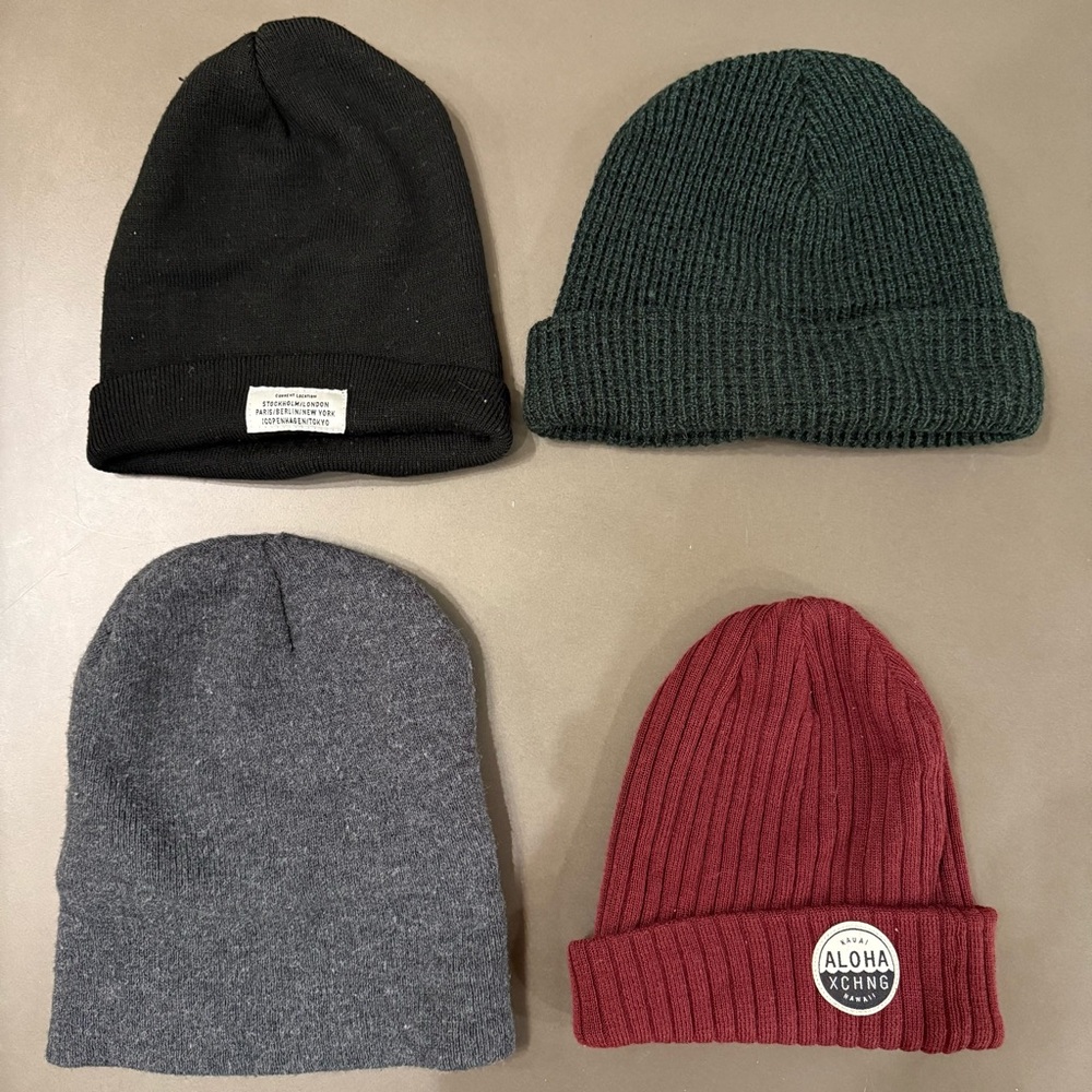 Set of Four (4) Mixed Beanie Bundle